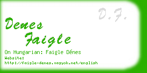 denes faigle business card